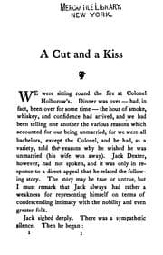 Tapa de A cut and a kiss