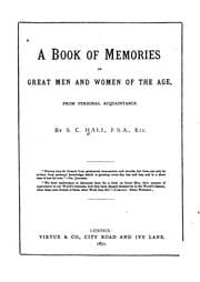 Tapa de A Book of Memories of Great Men and Women of the Age, from Personal Acquaintance
