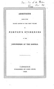 Tapa de Additions Made in the Second Edition of the First Volume of Norton's ..