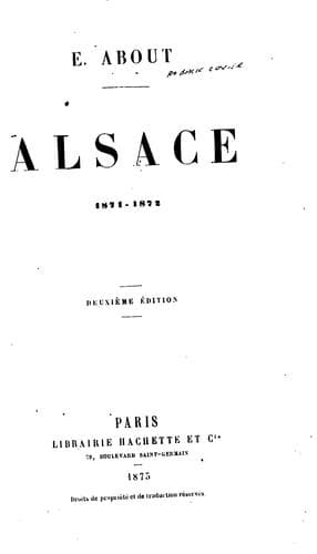 Tapa de Alsace, 1871-1872