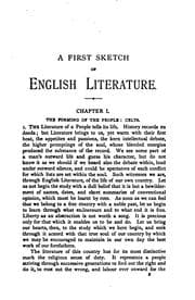 Tapa de A first sketch of English literature
