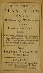 Tapa de Methodus plantarum nova