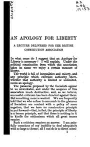 Tapa de An Apology for Liberty