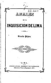 Tapa de Anales de la Inquisición de Lima: Estudio histórico
