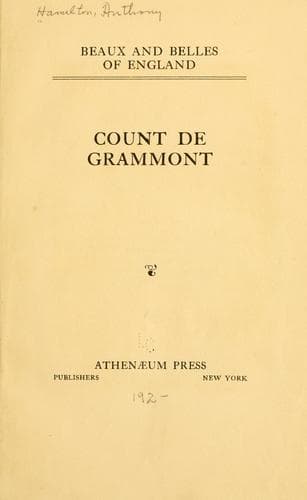 Tapa de Count de Grammont.