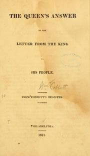 Tapa de The queen's answer to the letter from the king to his people