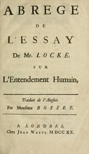 Tapa de Abregé de l'essay de Monsieur Locke, sur l'entendement humain