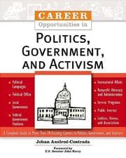 Tapa de Career Opportunities in Politics, Government, and Activism (Career Opportunities)