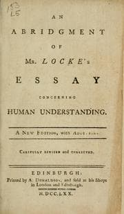 Tapa de An abridgment of Mr. Locke's Essay concerning human understanding