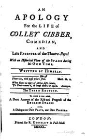 Tapa de An Apology for the Life of Colley Cibber, Comedian, and Late Patentee of the ..
