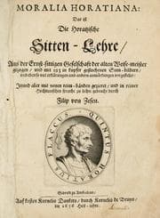 Tapa de Moralia Horatiana, das ist, Die horatzische Sitten-Lehre