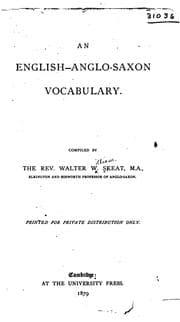 Tapa de An English-Anglo-Saxon Vocabulary