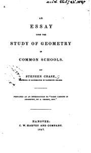Tapa de An Essay Upon the Study of Geometry in Common Schools