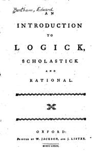 Tapa de An Introduction to Logick, Scholastick and Rational
