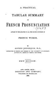 Tapa de A Practical Tabular Summary of French Pronunciation