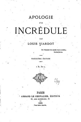 Tapa de Apologie d'un incrédule ..