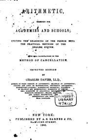 Tapa de Arithmetic, Designed for Academies and Schools: Uniting the Reasoning of the ..