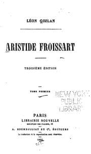Tapa de Aristide Froissart