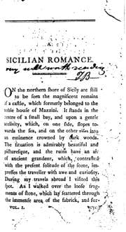 Tapa de A Sicilian romance, by the authoress of The castles of Athlin and Dunbayne