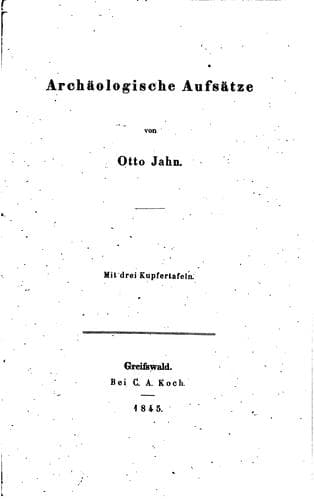 Tapa de Archäologische Aufsätze