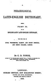 Tapa de A phraseological Latin-English dictionary