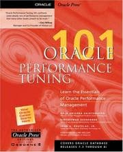 Tapa de Oracle performance tuning 101