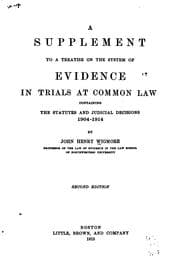 Tapa de A Supplement to A Treatise on the System of Evidence in Trials at Common Law ..