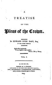 Tapa de A Treatise of the Pleas of the Crown