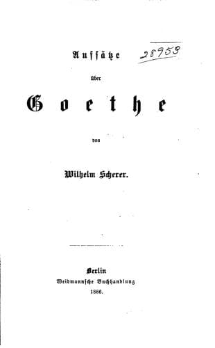 Tapa de Aufsätze über Goethe