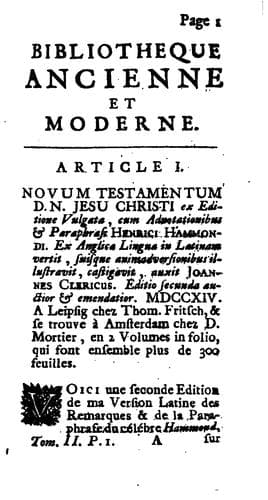 Tapa de Bibliotheque Ancienne et Moderne