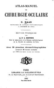 Tapa de Atlas-manuel de chirurgie oculaire