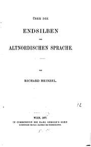 Tapa de Über die Endsilben der altnordischen Sprache