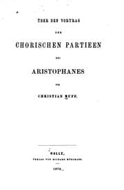 Tapa de Über den Vortrag der chorischen Partieen bei Aristophanes