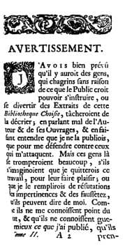 Tapa de Bibliotheque Choisie Anee MDCCIII
