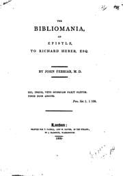 Tapa de The Bibliomania: An Epistle, to Richard Heber, Esq