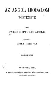 Tapa de Az Angol irodalom története