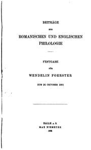 Tapa de Beiträge zur romanischen und englischen Philologie