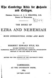 Tapa de The Books of Ezra and Nehemiah with Introduction, Notes and Maps