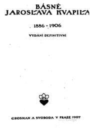 Tapa de Básně Jaroslava Kvapila, 1886-1906