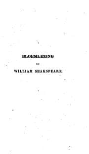 Tapa de Bloemlezing uit de dramatische werken van William Shakespeare