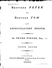 Tapa de Brother Peter to Brother Tom: An Expostulatory Epistle