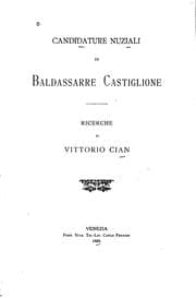 Tapa de Candidature nuziale di Baldassarre Castiglione: ricerche