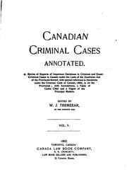 Tapa de Canadian Criminal Cases Annotated