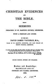 Tapa de Christian evidences and the Bible. Sermons, with a preface and notes