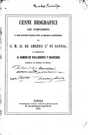 Tapa de Cenni biografici dei componenti il primo ministero spagnolo sotto la monarchia costituzionale di ..