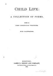 Tapa de Child life: a collection of poems