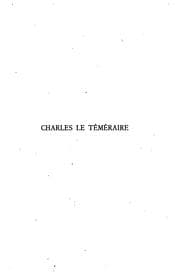 Tapa de Charles le Téméraire: romancero historique