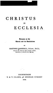 Tapa de Christus in Ecclesia: Sermons on the Church and Its Institutions
