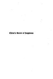 Tapa de Christ's Secret of Happiness