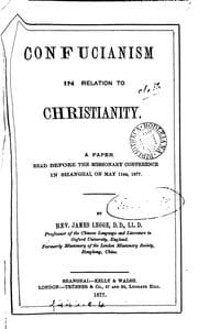 Tapa de Confucianism in relation to Christianity, a paper